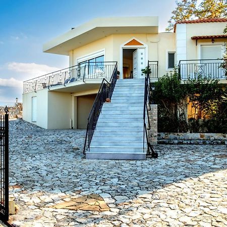 Villa Afroditi In Chania Near Airport With Private Pool, Free Wi-Fi, Souda Bay Views, Garden Oasis Kounoupidhianá Exteriér fotografie